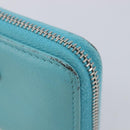 CHANEL Coin Purse Leather Light Blue Silver CC Auth 213625A-13