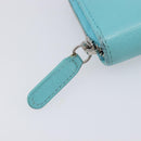 CHANEL Coin Purse Leather Light Blue Silver CC Auth 213625A-15