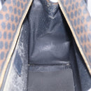 CELINE Macadam Canvas Circle Hand Bag PVC Leather Black Gold Auth 213626-18