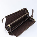 LOUIS VUITTON Monogram Empreinte Zippy Long Wallet Dark Brown M60548 Auth 213628-14