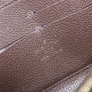 LOUIS VUITTON Monogram Empreinte Zippy Long Wallet Dark Brown M60548 Auth 213628-15