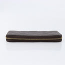 LOUIS VUITTON Monogram Empreinte Zippy Long Wallet Dark Brown M60548 Auth 213628-6