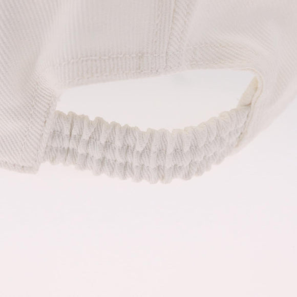 Miu Miu Drill Baseball Cap Canvas White Auth 213629V