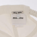 Miu Miu Drill Baseball Cap Canvas White Auth 213629V-12