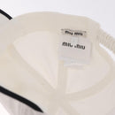 Miu Miu Drill Baseball Cap Canvas White Auth 213629V-14