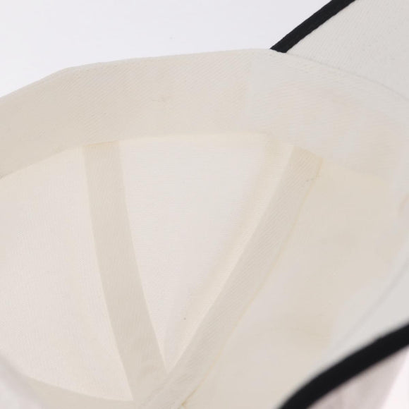 Miu Miu Drill Baseball Cap Canvas White Auth 213629V