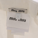 Miu Miu Drill Baseball Cap Canvas White Auth 213629V-17