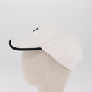 Miu Miu Drill Baseball Cap Canvas White Auth 213629V-4