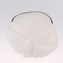 Miu Miu Drill Baseball Cap Canvas White Auth 213629V-9