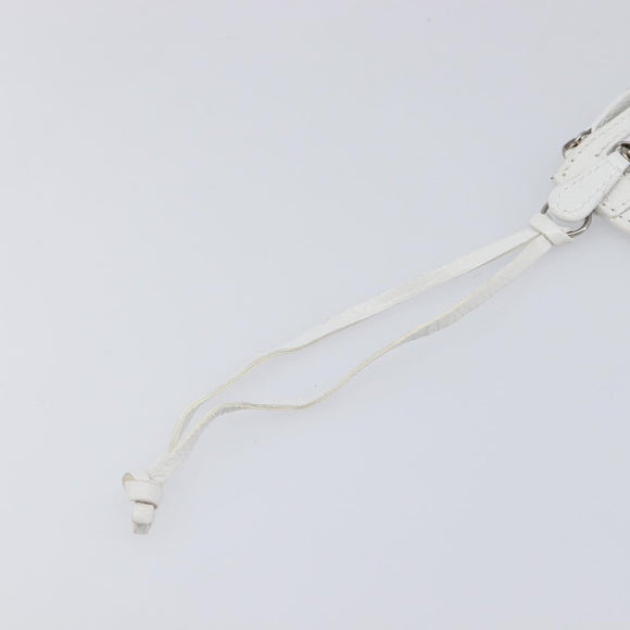 Balenciaga Le Cagole Coin Purse Leather White Auth 213631V