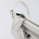 Balenciaga Le Cagole Coin Purse Leather White Auth 213631V-15