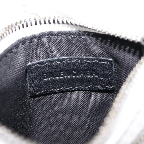 Balenciaga Le Cagole Coin Purse Leather White Auth 213631V