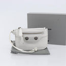 Balenciaga Le Cagole Coin Purse Leather White Auth 213631V-21