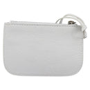 Balenciaga Le Cagole Coin Purse Leather White Auth 213631V-3