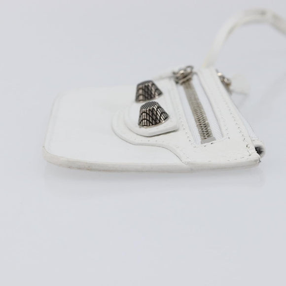 Balenciaga Le Cagole Coin Purse Leather White Auth 213631V