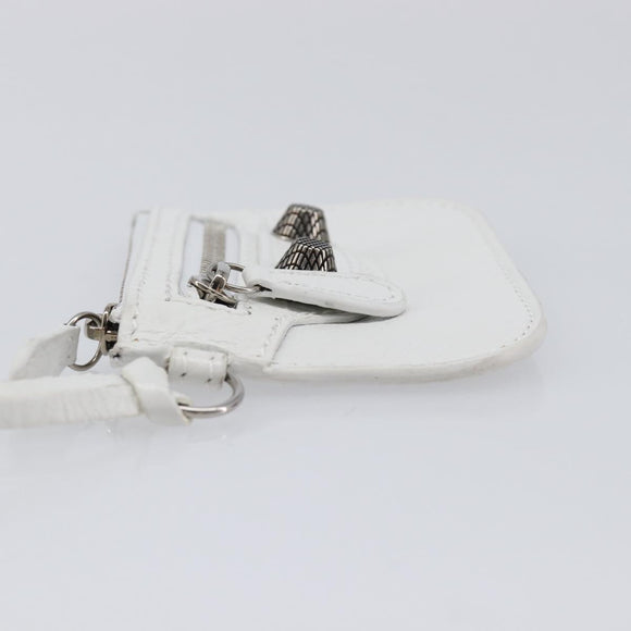 Balenciaga Le Cagole Coin Purse Leather White Auth 213631V