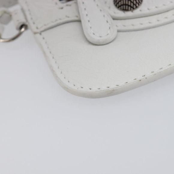 Balenciaga Le Cagole Coin Purse Leather White Auth 213631V