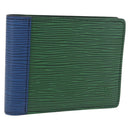 LOUIS VUITTON Epi Portefeuille Multipull Wallet Red Green M68805 LV Auth 213632M-1