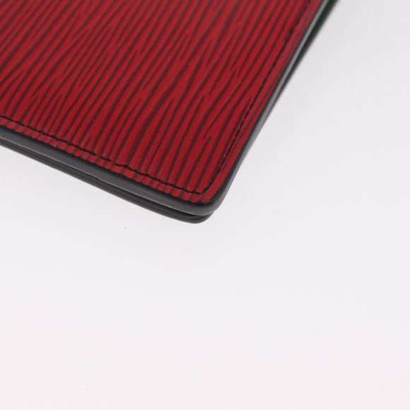 LOUIS VUITTON Epi Portefeuille Multipull Wallet Red Green M68805 LV Auth 213632M