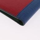 LOUIS VUITTON Epi Portefeuille Multipull Wallet Red Green M68805 LV Auth 213632M-11