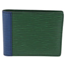LOUIS VUITTON Epi Portefeuille Multipull Wallet Red Green M68805 LV Auth 213632M-2