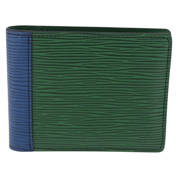 LOUIS VUITTON Epi Portefeuille Multipull Wallet Red Green M68805 LV Auth 213632M