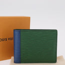 LOUIS VUITTON Epi Portefeuille Multipull Wallet Red Green M68805 LV Auth 213632M-20