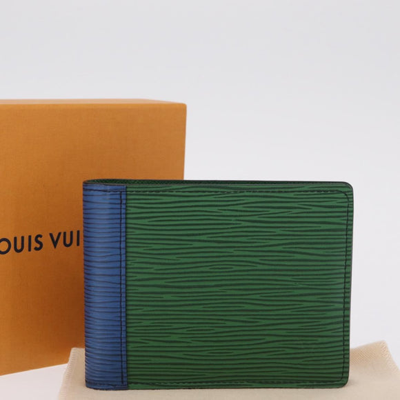 LOUIS VUITTON Epi Portefeuille Multipull Wallet Red Green M68805 LV Auth 213632M