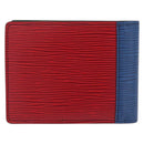 LOUIS VUITTON Epi Portefeuille Multipull Wallet Red Green M68805 LV Auth 213632M-3