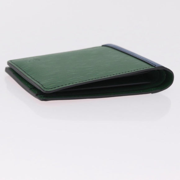 LOUIS VUITTON Epi Portefeuille Multipull Wallet Red Green M68805 LV Auth 213632M