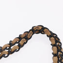 CHANEL Matelasse Chain Tote Bag Lamb Skin Beige CC Auth 213634V-9