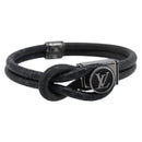 LOUIS VUITTON Monogram Eclipse Loop It Bracelet M6780D LV Auth 213642M-1