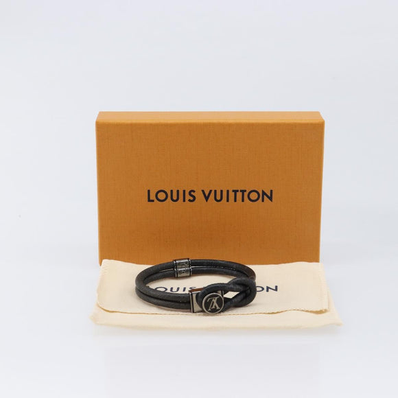 LOUIS VUITTON Monogram Eclipse Loop It Bracelet M6780D LV Auth 213642M