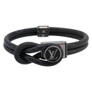 LOUIS VUITTON Monogram Eclipse Loop It Bracelet M6780D LV Auth 213642M-2