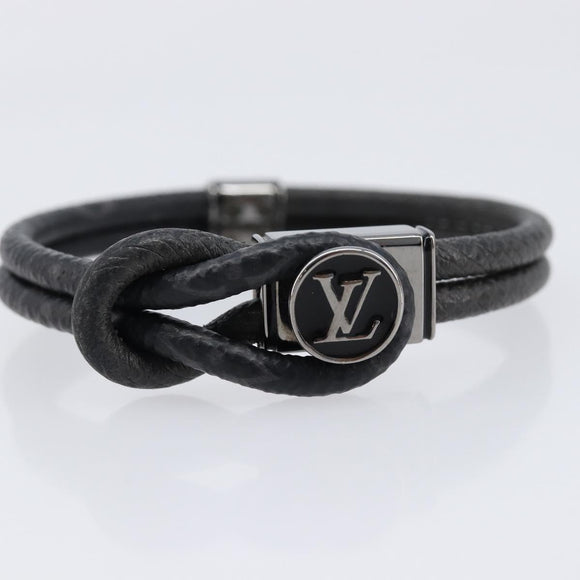 LOUIS VUITTON Monogram Eclipse Loop It Bracelet M6780D LV Auth 213642M