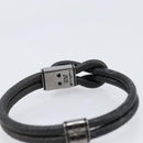 LOUIS VUITTON Monogram Eclipse Loop It Bracelet M6780D LV Auth 213642M-9