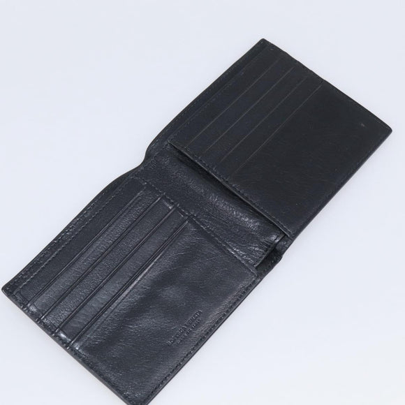Bottega Veneta INTRECCIATO Wallet Leather Black Auth 213643A