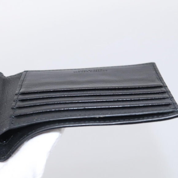 Bottega Veneta INTRECCIATO Wallet Leather Black Auth 213643A