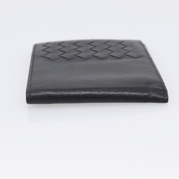 Bottega Veneta INTRECCIATO Wallet Leather Black Auth 213643A