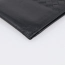 Bottega Veneta INTRECCIATO Wallet Leather Black Auth 213643A-9