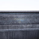 CHANEL Long Wallet Caviar Skin Black Gold CC Auth 213644V-14