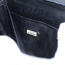 CHANEL Long Wallet Caviar Skin Black Gold CC Auth 213644V-20