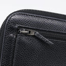 CHANEL Long Wallet Caviar Skin Black Gold CC Auth 213644V-22