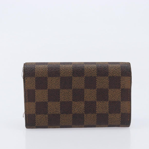 LOUIS VUITTON Damier Graphite Ebene Azur Wallet 3 Set LV Auth 213646