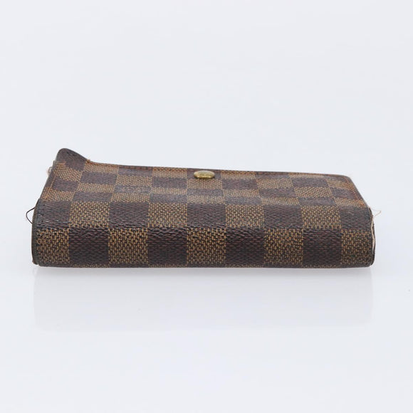 LOUIS VUITTON Damier Graphite Ebene Azur Wallet 3 Set LV Auth 213646