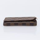 LOUIS VUITTON Damier Graphite Ebene Azur Wallet 3 Set LV Auth 213646-15