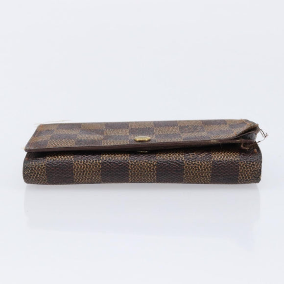 LOUIS VUITTON Damier Graphite Ebene Azur Wallet 3 Set LV Auth 213646