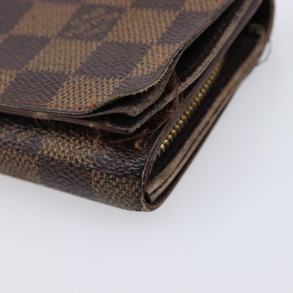 LOUIS VUITTON Damier Graphite Ebene Azur Wallet 3 Set LV Auth 213646