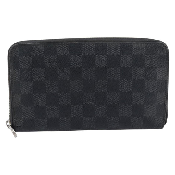 LOUIS VUITTON Damier Graphite Ebene Azur Wallet 3 Set LV Auth 213646
