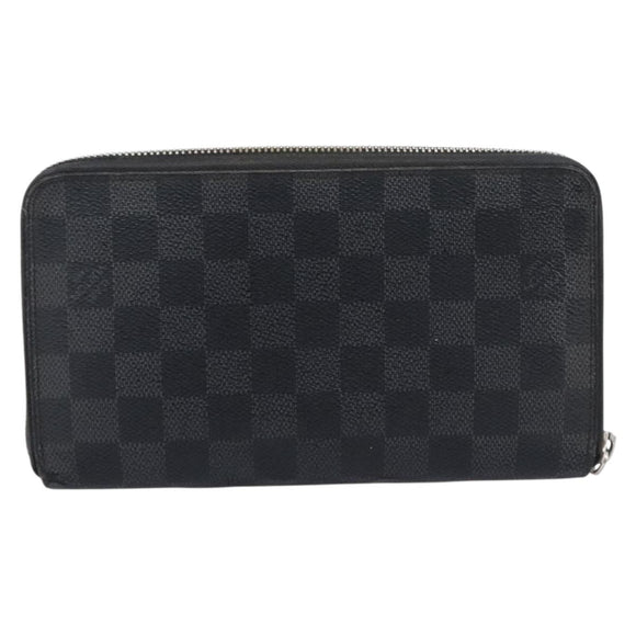LOUIS VUITTON Damier Graphite Ebene Azur Wallet 3 Set LV Auth 213646